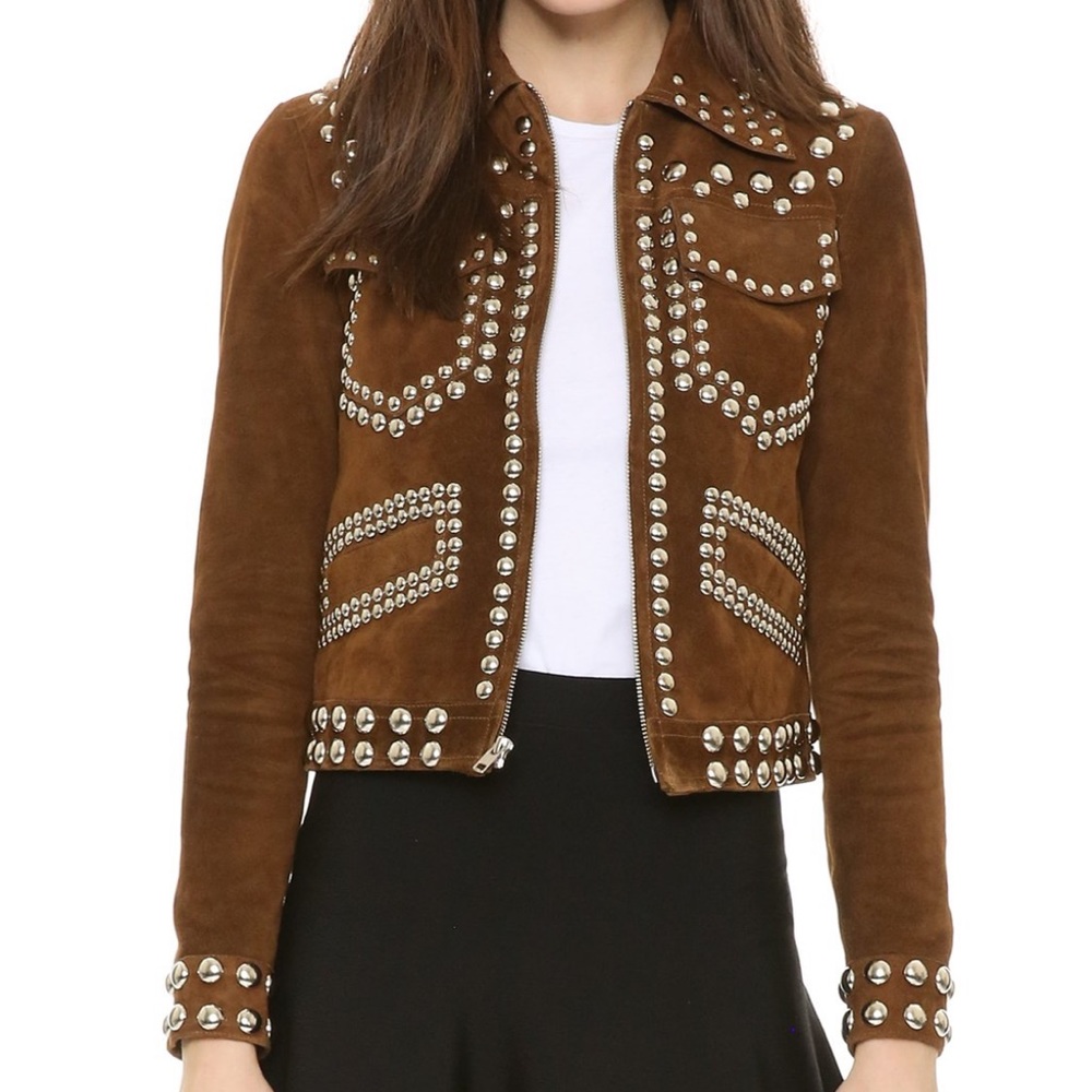 Like New ALC Blaine Suede Western Studded Jacket